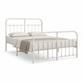 Letto matrimoniale struttura letto 160 x 200 cm in acciaio rettangolare bianco