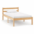 Struttura letto singolo 90 x 190 cm in legno massello di pino naturale